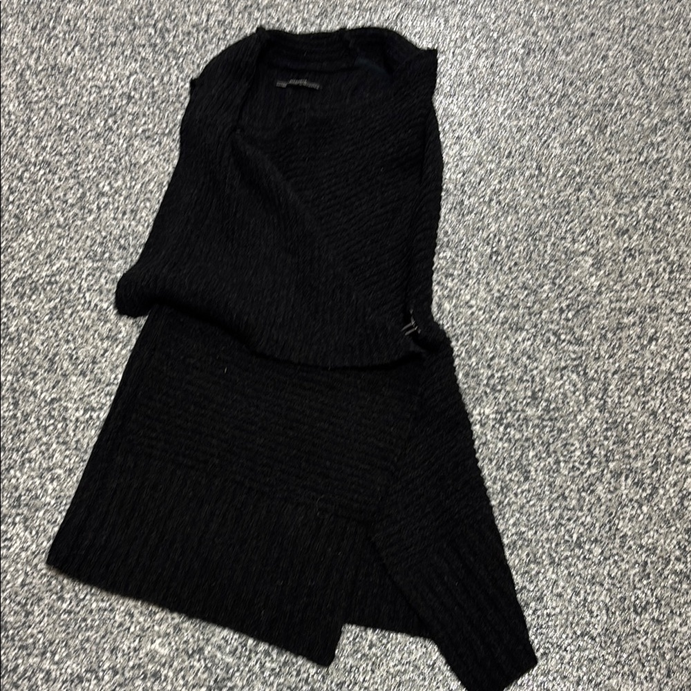 All Saints Black Cowl Neck Sweater